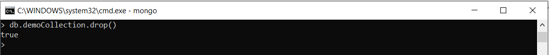 delete document drop command mongodb