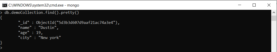 retreive data from collection mongodb
